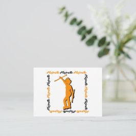 Tarjeta Pequeña Majorette Notecard #2 (Blanco negro Naranja)