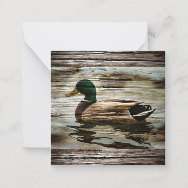 Tarjeta Pequeña Mallard Duck (Anverso)