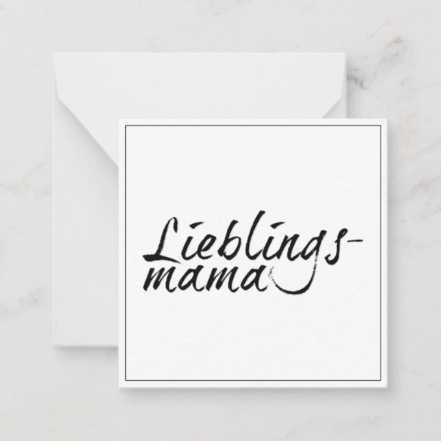 Tarjeta Pequeña mamá favorita (Anverso)