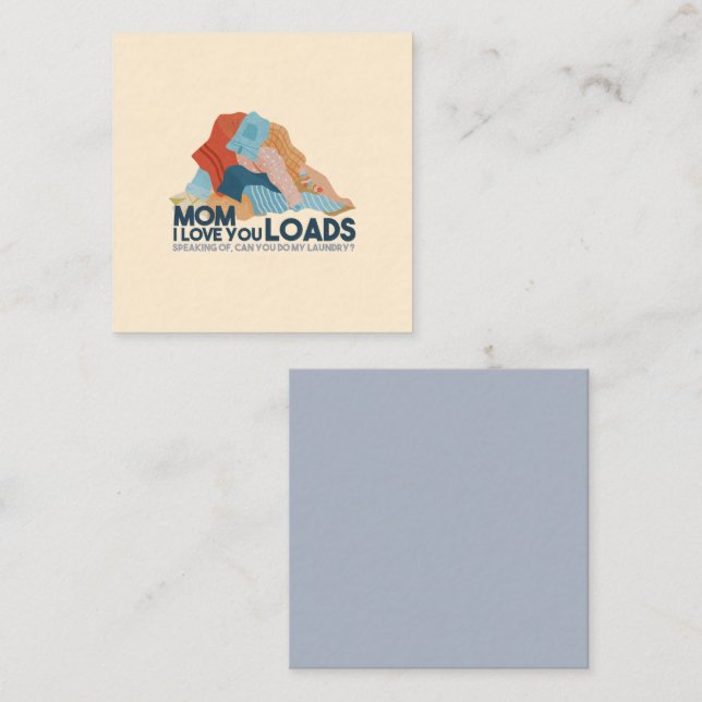 Tarjeta Pequeña Mamá, te quiero mucho (Anverso / Reverso)