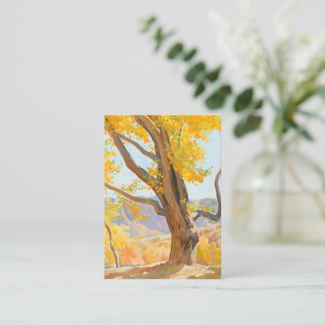 Tarjeta Pequeña Mañana de octubre por Maynard Dixon (Anverso de pie)