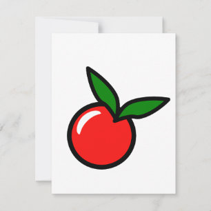 Tarjeta Pequeña Manzana o cereza, Personalizado de fruta de cocina