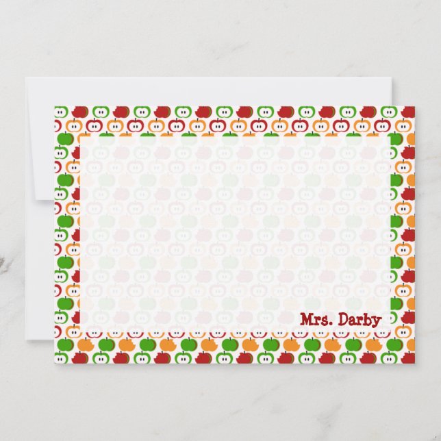 Tarjeta Pequeña ¡Manzanas! ¡Manzanas! ¡Manzanas! Stationery person (Anverso)