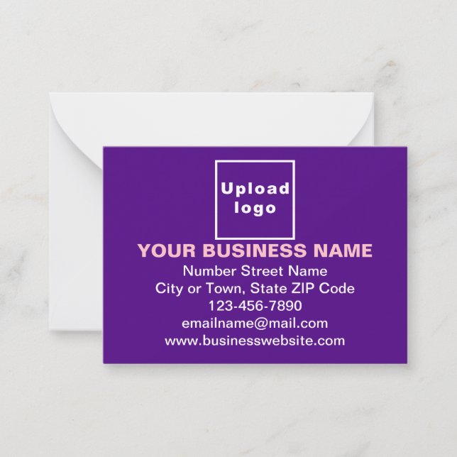 Tarjeta Pequeña Marca comercial en pequeña escala rectangular púrp (Anverso)