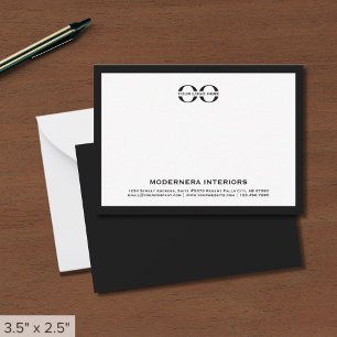 Tarjeta Pequeña Marca simple de la empresa en blanco y negro