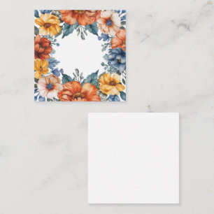 Tarjeta Pequeña Marco de acuarela Vivid Floral
