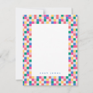 Tarjeta Pequeña Marco de bloques multicolor lúdico