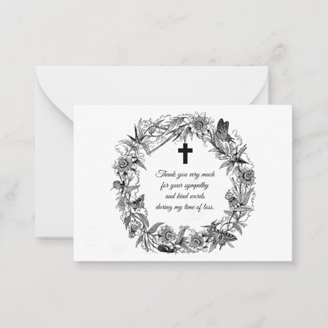 Tarjeta Pequeña Marco de flor de flor de correa después de las tar (Anverso)