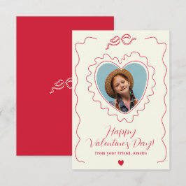 Tarjeta Pequeña Marco de foto de corazón caprichoso Arco Día de Sa