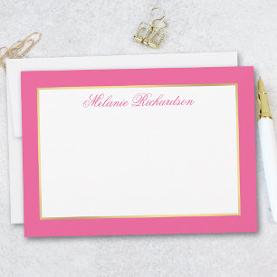 Tarjeta Pequeña Marco dorado elegante - Elegir tamaño - Rosa calie