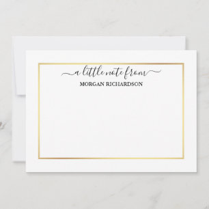 Tarjeta Pequeña Marco dorado elegante moderno - Elija tamaño -