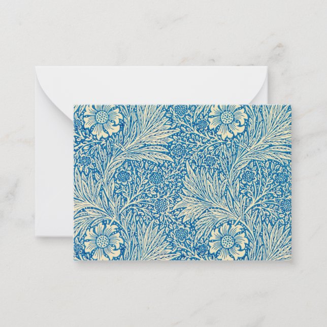 Tarjeta Pequeña Marigold, 1875 por William Morris (Anverso)