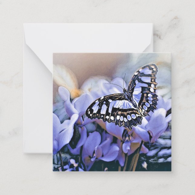 Tarjeta Pequeña Mariposa azul (Anverso)
