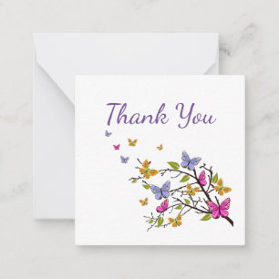 Tarjeta Pequeña Mariposa gracias notecard