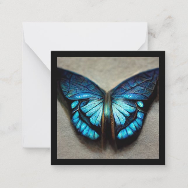 Tarjeta Pequeña Mariposa morfa azul (Anverso)