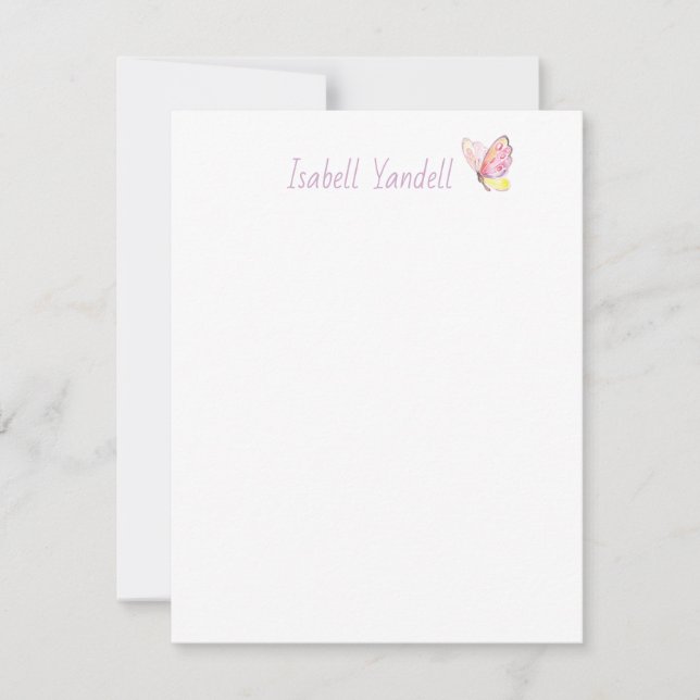 Tarjeta Pequeña Mariposa Personalizada (Anverso)