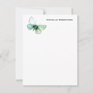 Tarjeta Pequeña Mariposa Profesional Minimalista Llanura Moderna