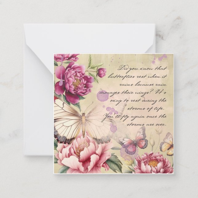 Tarjeta Pequeña Mariposas (Anverso)