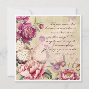Tarjeta Pequeña Mariposas descansas