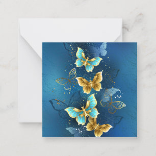 Tarjeta Pequeña Mariposas doradas