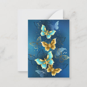 Tarjeta Pequeña Mariposas doradas