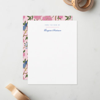 Tarjeta Pequeña Mariposas y pájaros Floral Estacionamiento persona