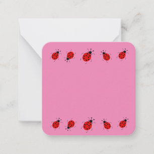 Tarjeta Pequeña Mariquitas coloridas lindas, amuleto personalizado