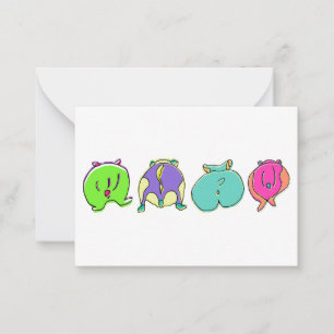 Tarjeta Pequeña Marismas de Hamster coloridas