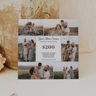 Tarjeta Pequeña Marketing de Minisesión de Fotografía de Tu Tema