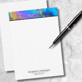 Tarjeta Pequeña Mármol Colorido de Moda Personalizado