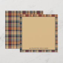 Marrón cálido y crema plastificada personalizada