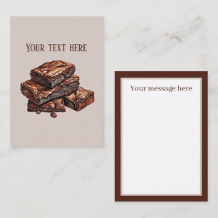 Tarjeta Pequeña Marrón de chocolate lindo añadir mensaje