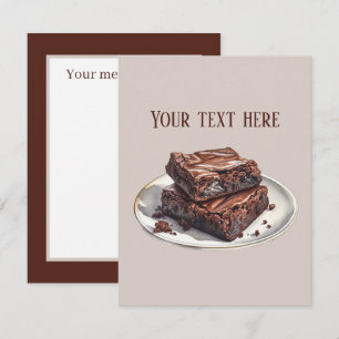 Tarjeta Pequeña Marrón de chocolate lindo añadir mensaje