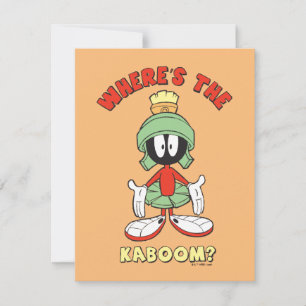 Tarjeta Pequeña MARVIN THE MARTIAN™ ¿Dónde está el Kaboom?