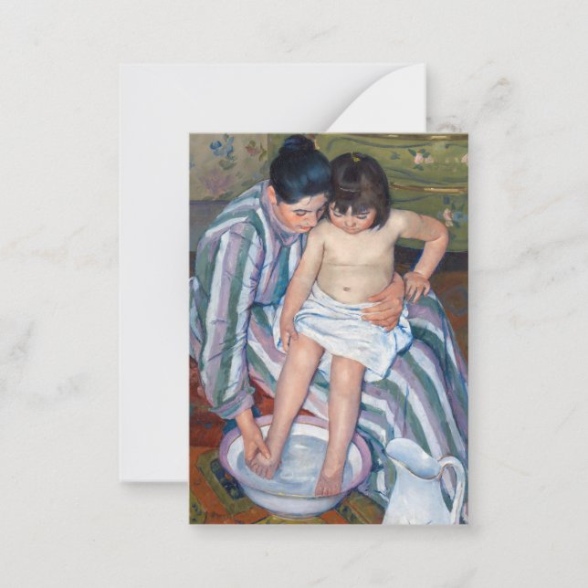 Tarjeta Pequeña Mary Cassatt - El baño del niño / El baño (Anverso)