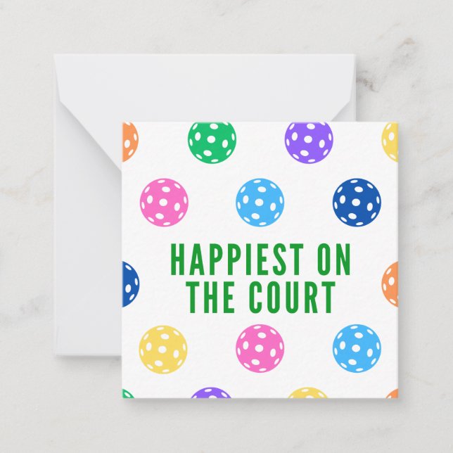 Tarjeta Pequeña Más feliz en la pista de patinaje Notecard (Anverso)