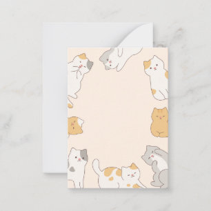 Tarjeta Pequeña Mascota de gatos cortos