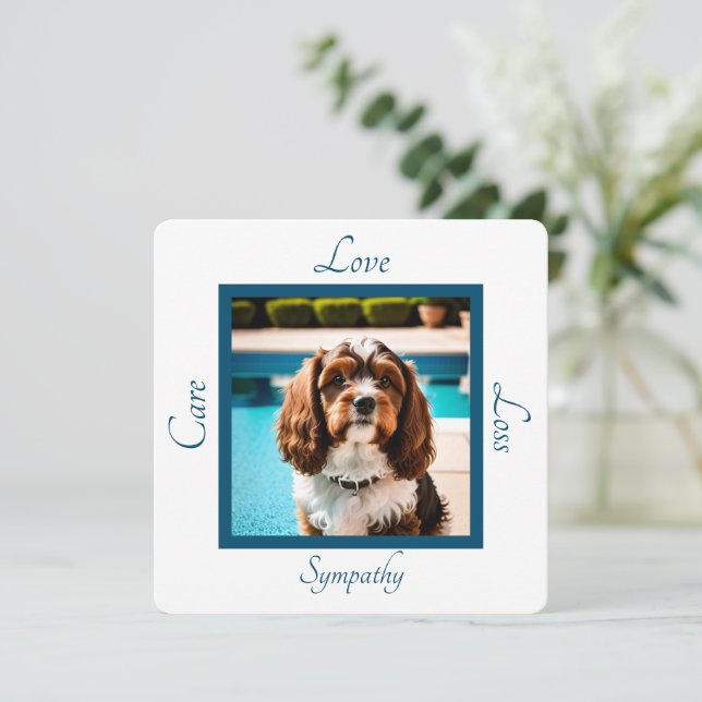 Tarjeta Pequeña Mascota personalizable de perro simpatía por la fo (Anverso de pie)