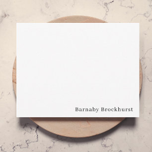 Tarjeta Pequeña Masculina clásica blanca simple mínima