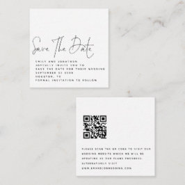 Tarjeta Pequeña Matrimonio de código QR blanco negro MINI Guardar