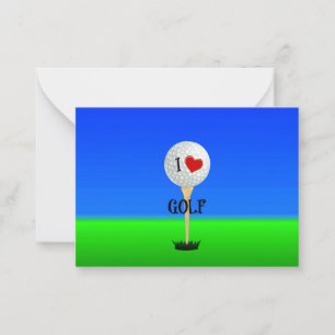 Tarjeta Pequeña Me encanta el golf