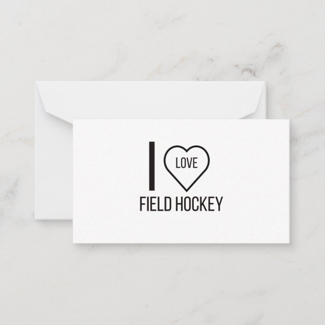 TARJETA PEQUEÑA ME ENCANTA FIELD HOCKEY (Anverso)