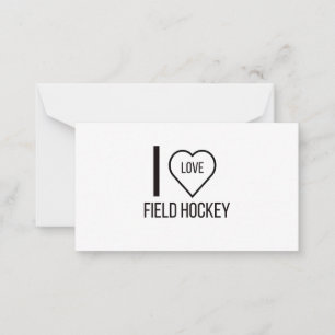 TARJETA PEQUEÑA ME ENCANTA FIELD HOCKEY