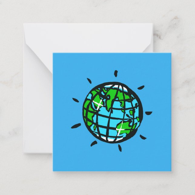 Tarjeta Pequeña Me encanta Planet EARTH - Nuestro único hogar - Az (Anverso)