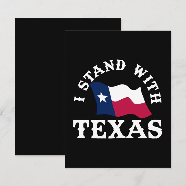 Tarjeta Pequeña Me mantengo con Texas (Anverso / Reverso)