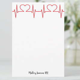 Tarjeta Pequeña Médico simple y personalizado del corazón