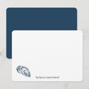 Tarjeta Pequeña Mejillón azul mar costero océano para todas las oc