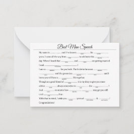 Tarjeta Pequeña Mejor discurso masculino