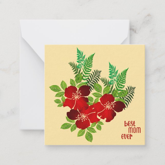 Tarjeta Pequeña Mejor Mamá del Mundo (Anverso)