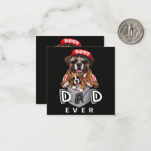 Tarjeta Pequeña Mejor Papá Boxer de Todos los Tiempos